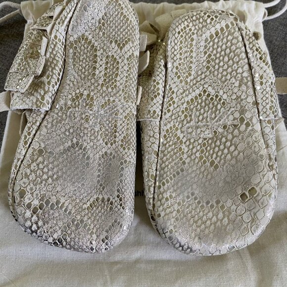 Freshly Picked Gold Metallic Snakeskin Print Moccs - Picture 6 of 6